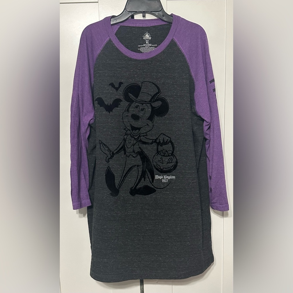 Disney Purple and Black Long Sleeve Mickey Mouse Tee